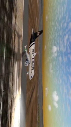 Crash landing after strong winds. RFS🛫 #flightsimulator #aviation #shorts