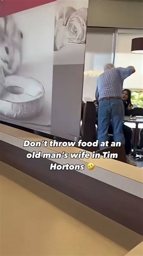 37K views · 72 reactions | He threw food at an old man’s wife in Tim Hortons… and instantly regretted it  Watch below | Bee Shop | Facebook