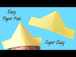 Easy Paper Hat | How To Make A Paper Hat Super Easy | DIY Origami Paper Hat | How To Make Paper Cap