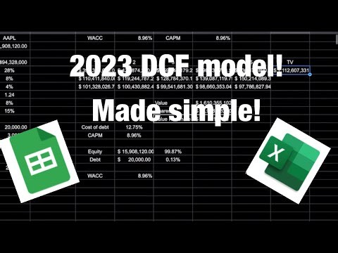 How to make a DCF model in Google Sheets or Excel Simple!