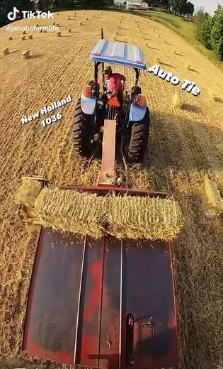New Holland 1036 Bale Wagon Auto Tie Demonstration