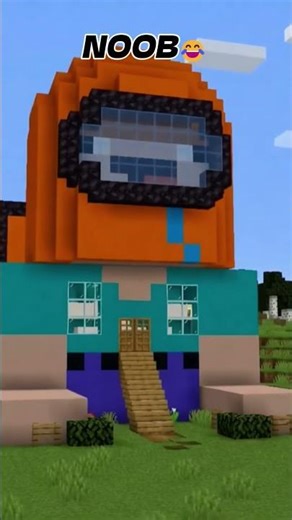 Minecraft NOOB vs PRO vs HACKER: AMONG US HOUSE BUILD CHALLENGE in Minecraft