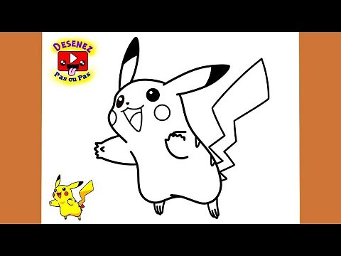 DESENEZ pe PIKACHU din POKEMON - Usor de Desenat si Colorat ⚡ HOW TO DRAW PIKACHU from POKEMON