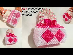 HOW TO MAKE A BEADED BAG/PURSES/ PEARL BEADED BAG TOTUTORIAL/DIY BEADED BAG TUTORIAL STEP BY STEP