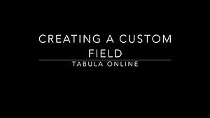 Creating a Custom Field
