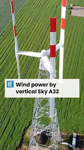 33K views · 214 reactions | Vertical Sky A32, the wind turbine with pitching rotor blades, measures 105m from the ground. | Interesting Engineering | Facebook