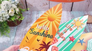 9 Pcs Surfboard Beach Signs Cutouts Paper Wall Decorations Hawaii Party Supplies Tropical Bar Sign Summer Welcome to Paradise Flip Flop Decor for Luau Beach Pool Party