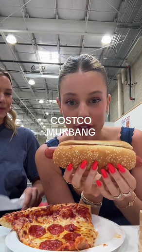 $13 is actually nuts for the amount of food we got @colette #costco #costcofoodcourt #mukbang