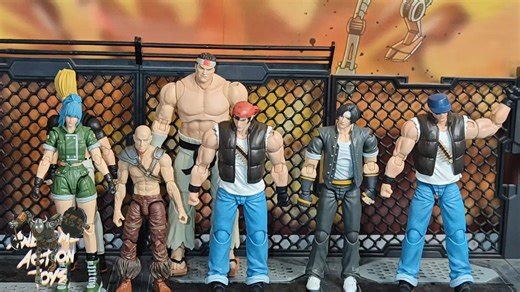 [源子的拳皇可动]暗源JOYTOYS KOF King of Fighters '98 怒队 拉尔夫，克拉克，丽安娜 欧美玩家开盒