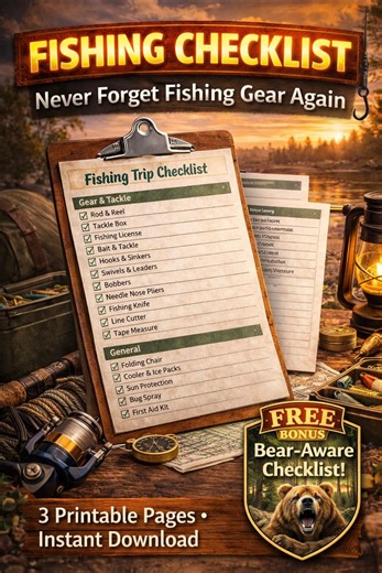 Fishing Trip Checklist Printable – Packing, Gear, Planner (PDF) - Etsy UK