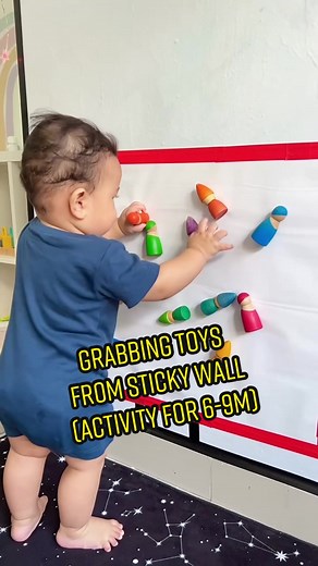 Sticky Wall Baby Play: Fun DIY Activities for Babies