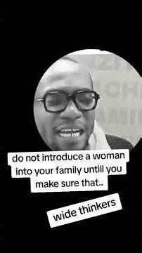 DO NOT INTRODUCE A WOMAN INTO YOUR FAMILY UNTIL YOU MAKE SURE THAT ALL THE BOX #drofweneketonight