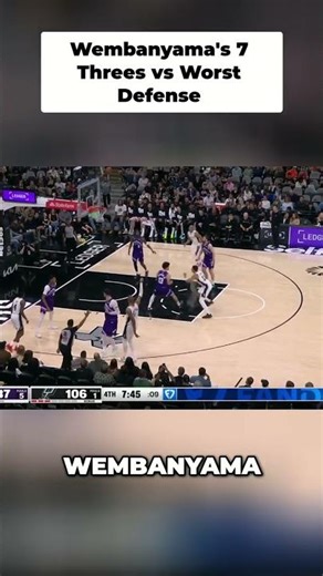 Wembanyama went crazy against the worst defense #NBA #basketball #highlights