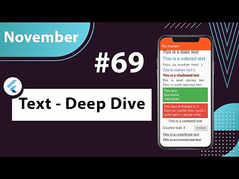 Flutter Tutorial - Flutter Text