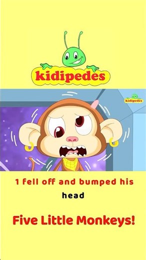 Five Little Monkeys 🐒 | Children Nursery Rhymes & Kids Songs | Preschool & Kindergarten | Kidipedes