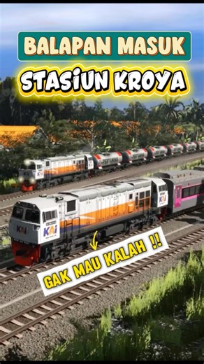 THIS IS WHAT WILL HAPPEN IF 2 TRAINS RACE ENTER KROYA STATION, THE ARGO SEMERU TRAIN VS THE PERTA...