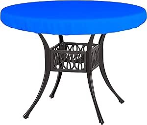 Covers & All Round Table Top Cover, 18 Oz Heavy Duty Waterproof UV & Weather Resistant Patio Table Cover, Outdoor Table Cover for Patio Outdoor Furniture & Coffee Table (41" Dia x 4” H Inches, Blue)