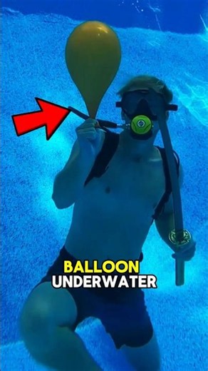 Popped a Balloon Underwater!😱