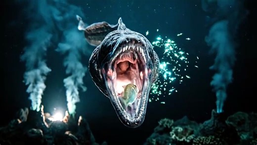 Gulper Eel Expanding Mouth Attack