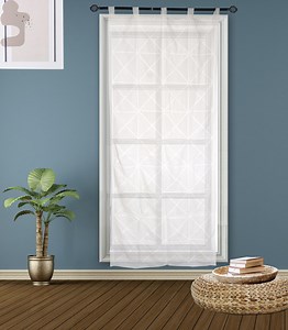 Reversible Linen Bojagi Curtain: Handmade Patchwork Window Panel, 37x85 Inches - Etsy