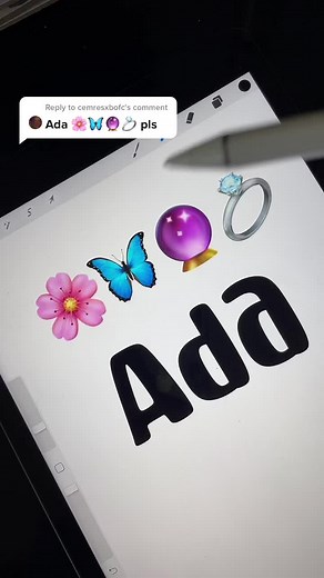 Name Wallpaper and Logos | Ada Procreate Names ASMR