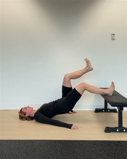 Hamstring Bridge March on Bench