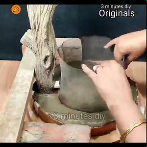 Home made waterfall fountain making idea | 3 minutes diy