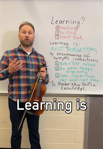 Learning is NOT what you think it is Mastering new skills is about strengthening synaptic connections in the brain through new activities. However, the best way to learn isn’t by hard work, drilling, or mindless repetition, but by frequent testing and quizzing. Challenge yourself with new things as often as possible—preferably every day—and incorporate NSDR (Non-Sleep Deep Rest) naps throughout the day, especially after learning something new. Also, prioritize a good night’s sleep, as your brain