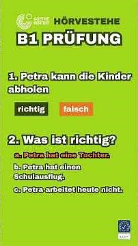 B1 German Listening Test - With Answers!