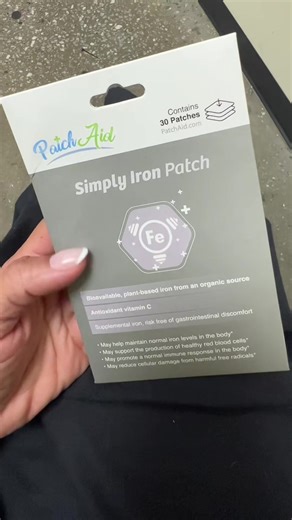 I will be back with a 2-week update but I love adding different types of iron in different ways to help absorption since it’s a very difficult nutrient to get through supplements alone. I take a daily oral supplement, a liquid, and focus on nutrition but transdermal patches are used for things like smoking cessation and estrogen and help with release that bypasses digestion so I’m adding these to my daily routine to give my body as much support as possible right now. @PatchAid #lowiron #iron #su