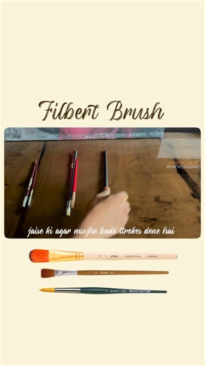 Reyanshh Rahul Academy on Instagram: "Types of Filbert Brushes for Oil Painting Artist 🎨 Follow @shadesofbrown.rr for more Oil Painting Lessons 🤎 #drawing #artist #artistoninstagram #reyanshhrahul #drawingmastery #oilpaintingartist #oilbrush"
