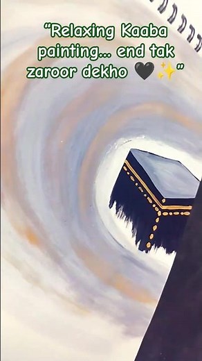 Beautiful Kaaba Painting Step by Step 🕋 | Relaxing Islamic Art #shorts