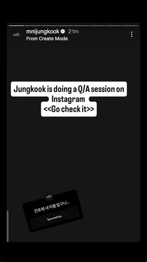 KJ on Instagram: "Jungkookie asked whats for the dinner menu.. he is soo cute😍 Jungkook igupdate Instalive Instagram Jungkook story Q/A jungkook"