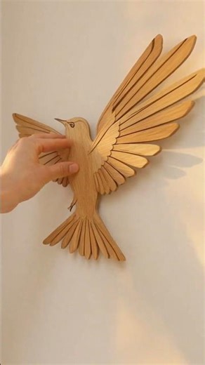 Wooden Hummingbird Wall Art | Cinematic DIY Craft #diycrafts #woodenart #wallart #creativeart