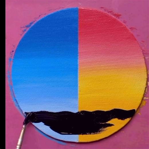 Day and Night in One Frame 🌙☀️ | Beautiful Nature & Sky Painting