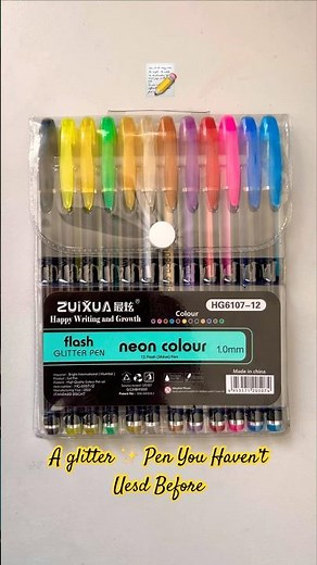 1.0mm Neon Glitter Pen Review | Satisfying Art & Craft Supplies ✨