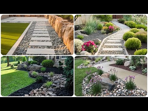 Front Yard landscaping idea with Rock | Front Yard Rock Garden landscaping idea | front yard gravel