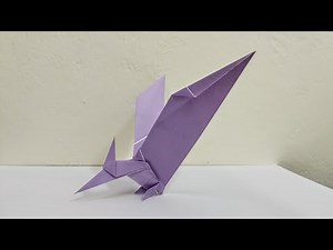 How to make Dinosaur Pteranodon Easy - Origami Dinosaur Pteranodon paper - Origami Tutorial