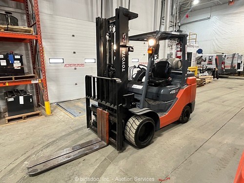 2017 Toyota 8FGC45U 10,000 lbs Class Industrial Warehouse Forklift Truck bidadoo | eBay