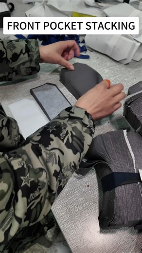 Front Pocket Stacking (Pre-Fusing) | Clean Alignment Before Bonding