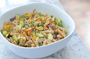 Fresh Grilled Veggies are the Secret Ingredient in This Meatless Pasta Salad