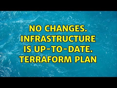 No changes. Infrastructure is up-to-date. terraform plan (5 Solutions!!)