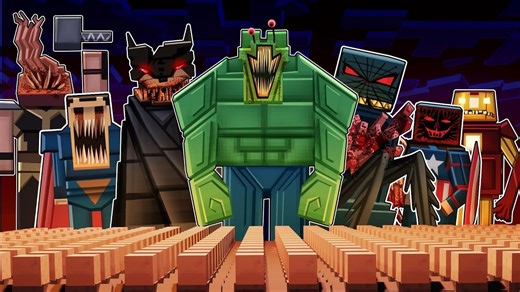 【中英/原创】我的世界:1万村民大战恐怖超级英雄10,000 Villagers VS SCARY Superheroes
