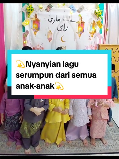 Hari Raya Jamuan: Kegembiraan Anak-Anak di Tadika