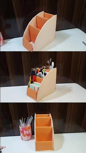 Easy DIY Desk Organizer | Cute and Useful Craft Idea