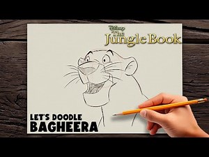 LET'S DOODLE - BAGHEERA (DRAW LIKE A DISNEY ANIMATOR, EASY!) #Disney #letsdoodle #TheJungleBook