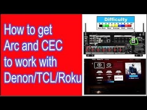 How to setup a Costco Denon AVR-S750H or any other home theater on a TCL/Roku or any TV ARC and CEC