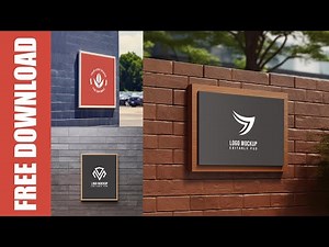 100% free download & how to use in photoshop | logo mockup | no attribution is required