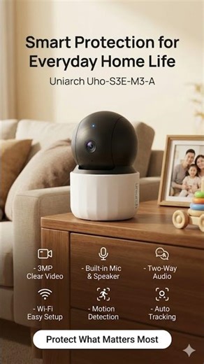 Uniarch Uho-S3E-M3-A: 3MP Smart Pan & Tilt Camera
