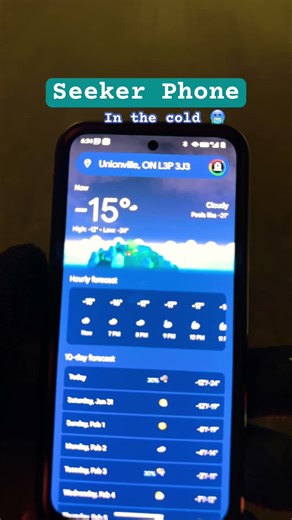 Seeker Phone can handle sub zero temperatures